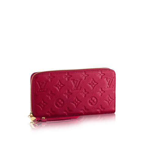 louis vuitton empreinte wallet red|louis vuitton zippered wallet.